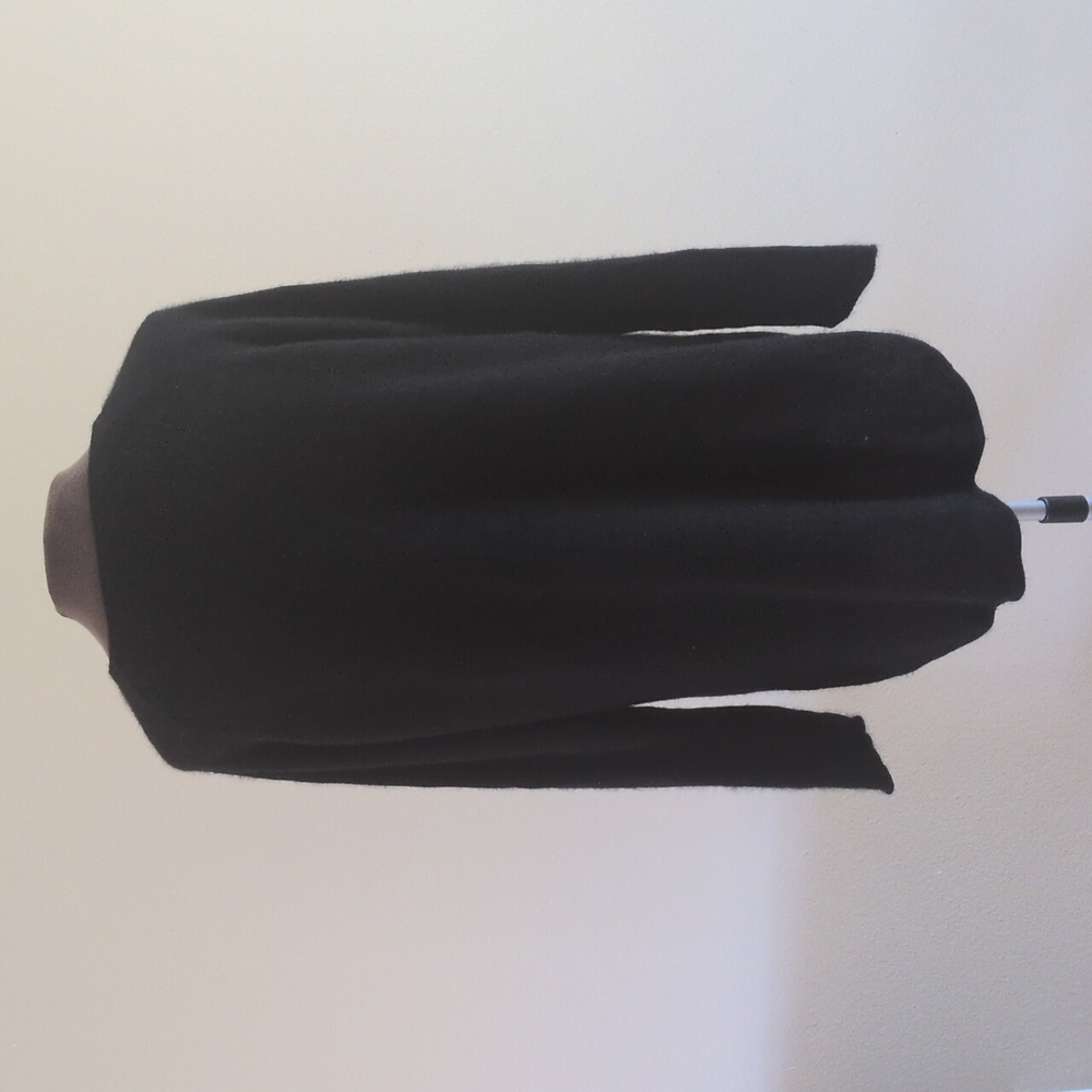LUSSO 100% Cashmere Hallie Sweater MED Longline Tunic Sweater Black - Picture 5 of 11